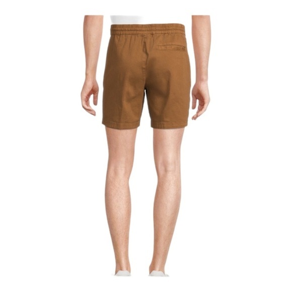 Men’s tan brown stretch twill pull on jogger shorts size 27 (xs) new - Picture 4 of 4